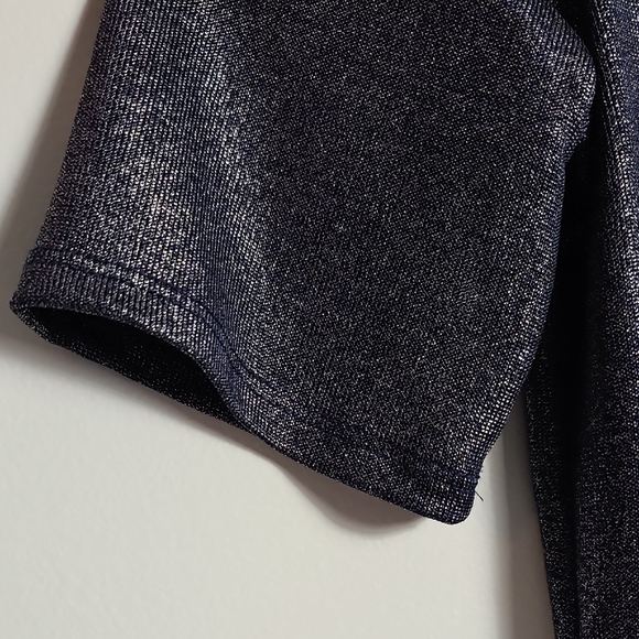 FORE Blue Shimmer Metallic Women's Short Sleeve Top Size Large - Picture 8 of 16